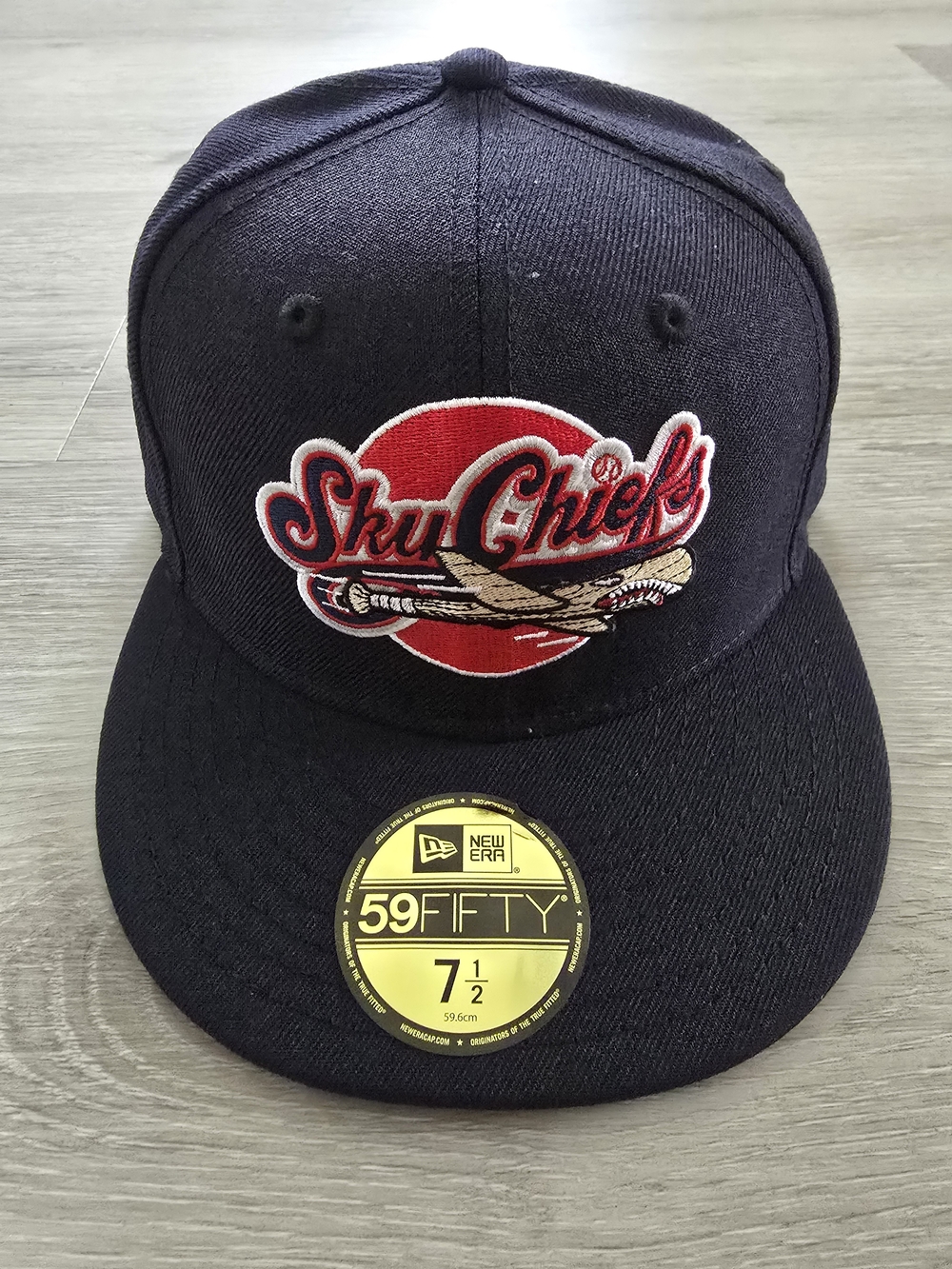 New Era Syracuse SkyChiefs 59FIFTY Fitted Hat Cap MiLB Navy Size 7 1/2 Brand New